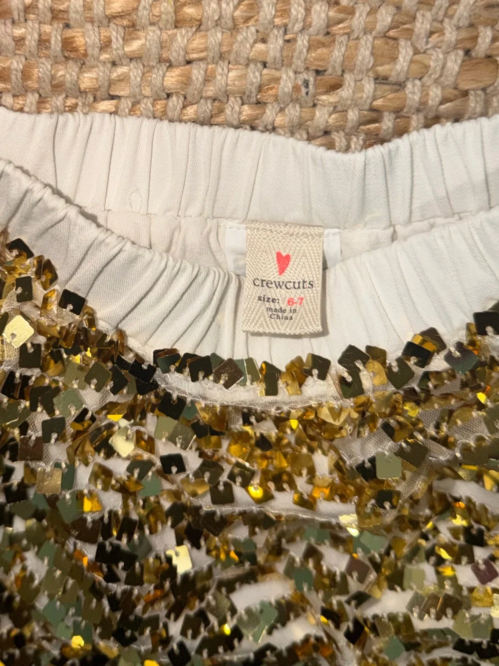 Crewcuts gold sequin